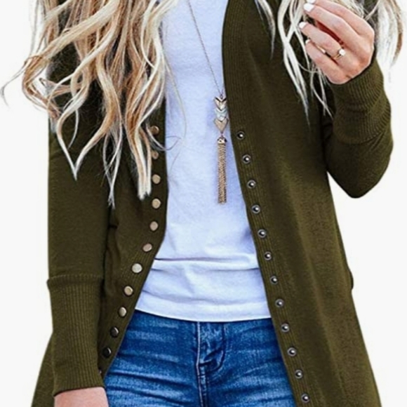 🔥 Women's Long Sleeve Snap Button Down - Picture 3 of 5